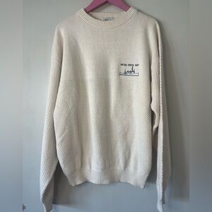 Vintage United States Navy Cream Pullover Knit Sweater Unisex Men’s Women’s
